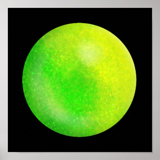 Lime Galaxy Orb - Impresión de mármol verde limón