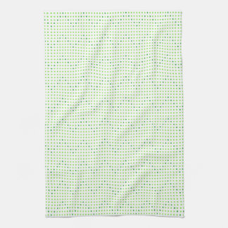 Lime Green Chevron Pattern Dots Kitchen Toallas