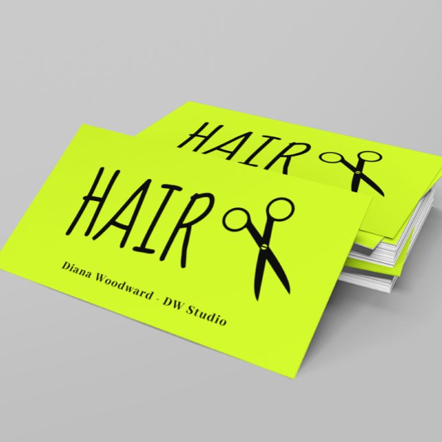 Lime Green Hairdresses - Tarjeta de presentación (Subido por el creador)