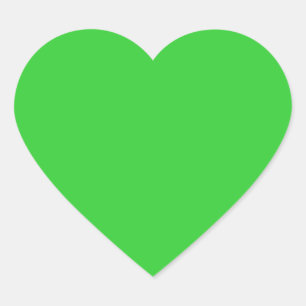 Lime Green Heart Pegatina