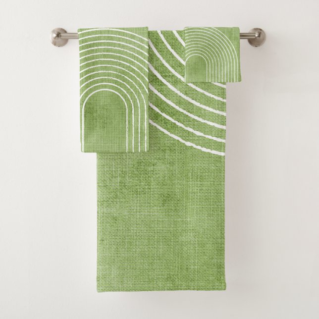 Lime Green Linen Minimalista (In situ)