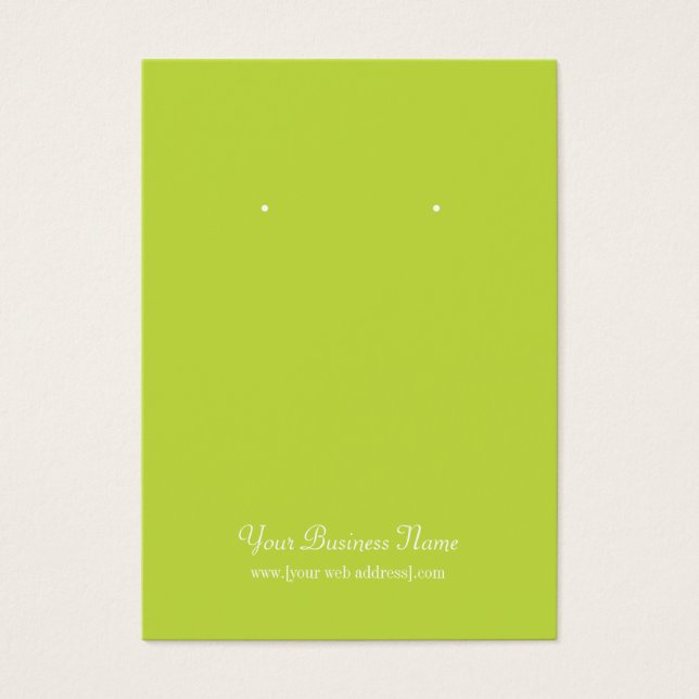 Lime Green Plain Simple Personalizado Tarjeta de c (Frente)