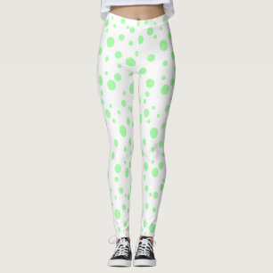 Lime Green Polka Doted Leggings