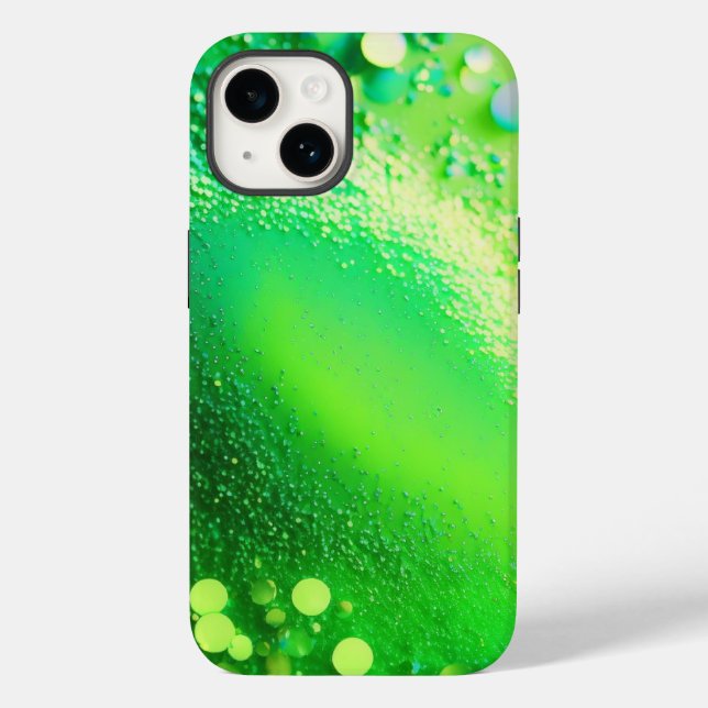 Lime Green Purpurina iPhone Mate Funda duro (Reverso )