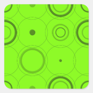 Lime, Green Retro Resumen De Pegatinas De Arte