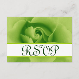 Lime Green Rosa RSVP Tarjeta de respuesta Boda peq