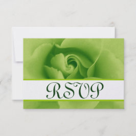 Lime Green Rosa RSVP Tarjeta de respuesta Boda peq