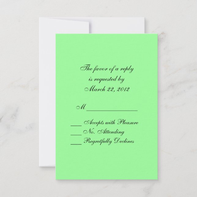 Lime Green RSVP (Anverso)