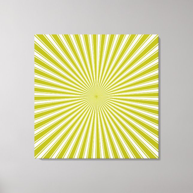 Lime y White Funky Resumen Arte Lienzo envuelto (Anverso)