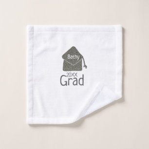 Límite de graduación plateado purpurina añadir nom