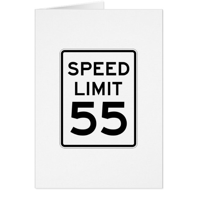 Límite de velocidad Rótulo de 55 MPH (Frente)