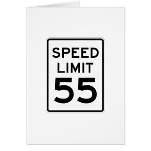 Límite de velocidad Rótulo de 55 MPH