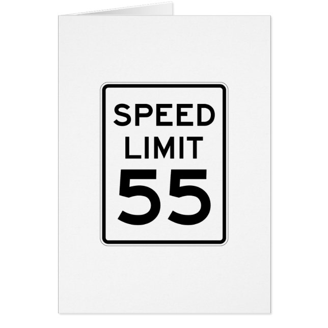 Límite de velocidad Rótulo de 55 MPH (Frente)