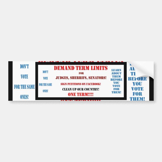 LÍMITES DE MANDATO de las pegatinas para el (Frente)