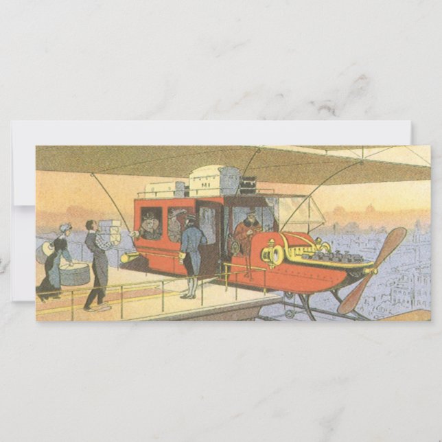 Limo de avión helicóptero de ciencia ficción vinta (Anverso)