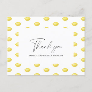 Limón Cítrico - Tarjeta de agradecimiento de boda