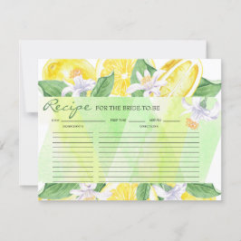 Limón | Citrus | Tarjeta de receta de ducha de nov