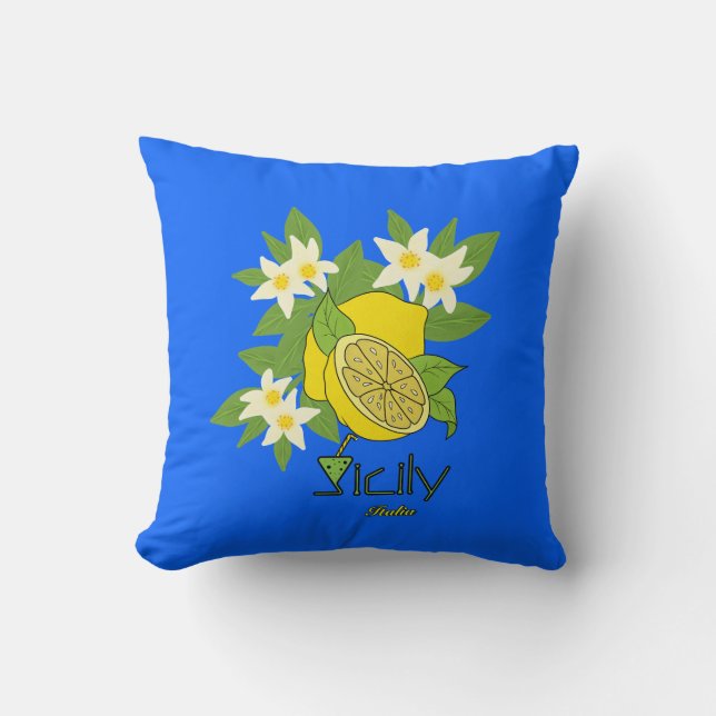 Limón con flores tirando almohada (Anverso)