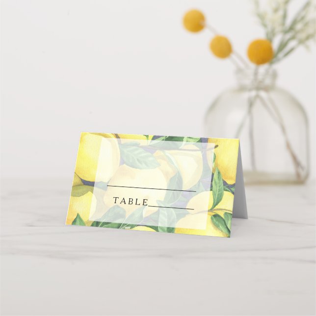 Limón de cítricos - tarjetas de lugar (Anverso)