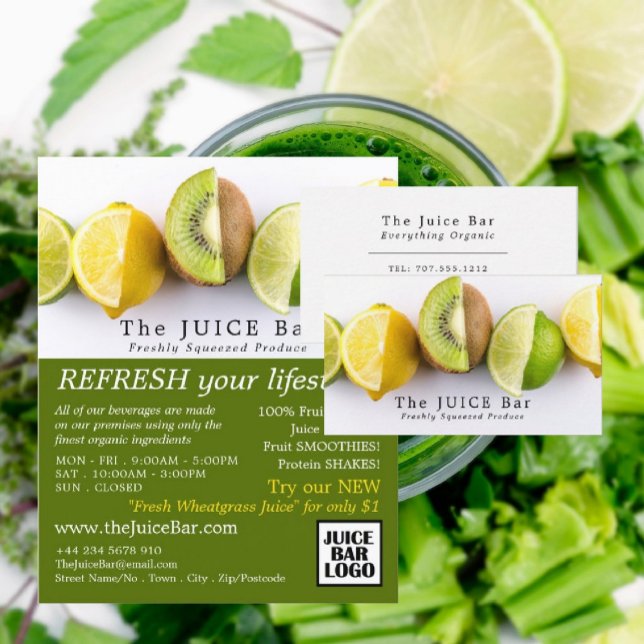 Limón, Lime y Kiwi, Publicidad de barra de jugo (Subido por el creador)