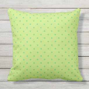 limón y lime polka puntos almohada exterior