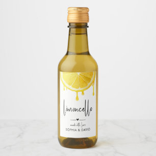 Limoncello Acuarela Limón Goteando Casero