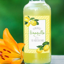 Limoncello acuarela limón personalizado nombre gui