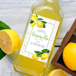 Limoncello acuarela limones nombre de escritura rú