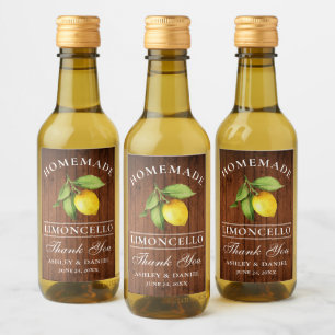 Limoncello Lemon Wood Gracias Mini Botellas