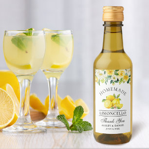 Limoncello Lemons Mini Frasco Floral