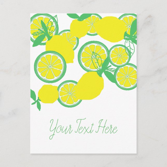 Limoncitos Afortunados Funky Postal Orgánica (Anverso)