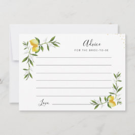 limones acuarelas y tarjeta de consejo sobre veget