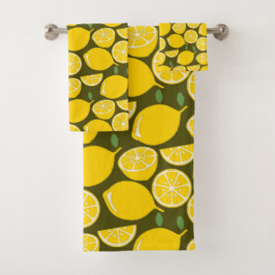 Limones Amarillos y Patrón Verde Oliva: Citrus Mod