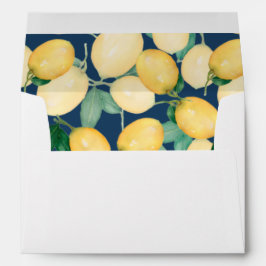 Limones y Verdor en Sobres Azules Marinos 5 x 7