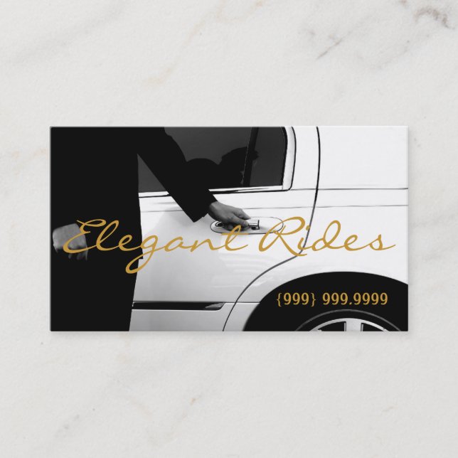 Limousines Limo Car Services - Tarjeta de presenta (Anverso)