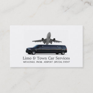 Limousines, servicios Limo, tarjeta de visita de c