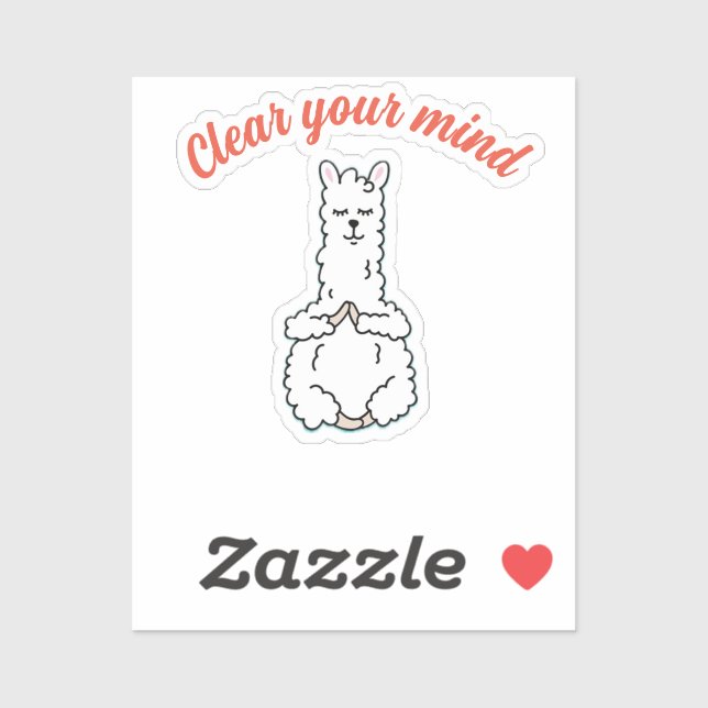 Limpia tu mente Pegatina (Hoja)