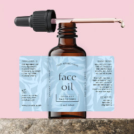 Limpiador azul claro 2 Etiqueta del frasco de cuid