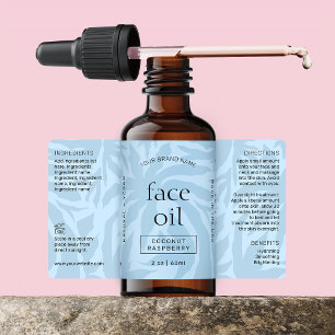 Limpiador azul claro 2 Etiqueta del frasco de cuid