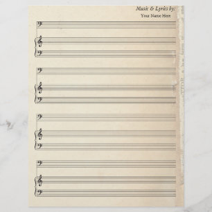 Limpiador de la barra de música de hojas en blanco