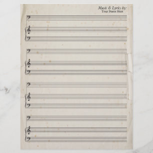 Limpiador de la barra de música de hojas en blanco