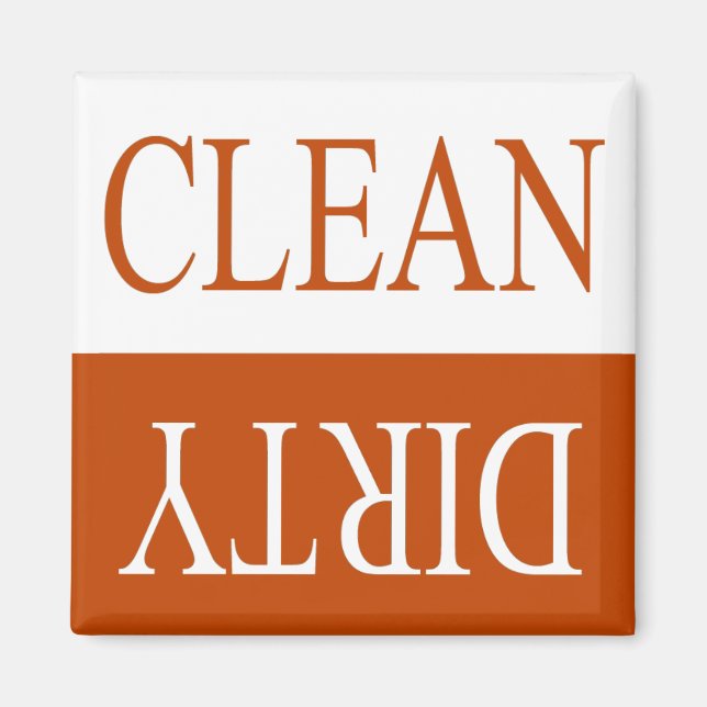 Limpiar el imán del lavavajillas sucio Naranja (Frente)