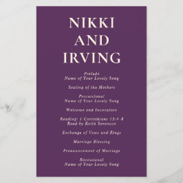 Limpiar fuentes negrita Programa de bodas con pres