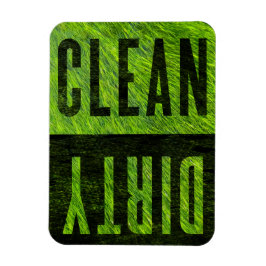 Limpiar | Imán de lavavajillas sucio de estilo gra