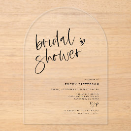 Limpiar Invitación de fiesta acrílica a la ducha d