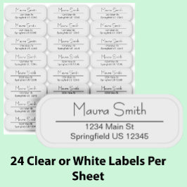 Limpiar la etiqueta transparente del nombre person