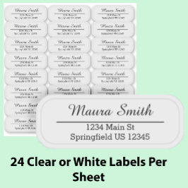 Limpiar la etiqueta transparente del nombre person