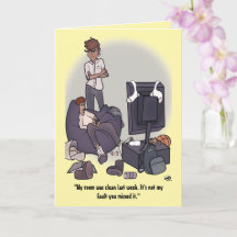 Limpiar la tarjeta de felicitación plegada de tu h