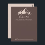 Limpiar las tarjetas de lista de cubo de bodas de<br><div class="desc">Estas naipes naipes son la actividad perfecta para una recepción nupcial moderna o una ducha de novias. El diseño presenta una idílica montaña color beige acuático. Cambie la redacción para que se adapte a cualquier evento vital. El signo de la lista de cubo se vende por separado.</div>