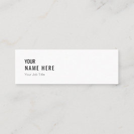 Limpie la mini tarjeta de visita blanca moderna